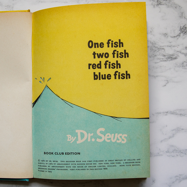One Fish Two Fish Red Fish Blue Fish Vintage Edition