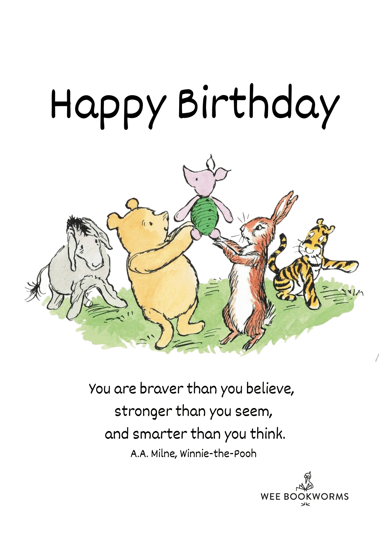 Winnie The Pooh Birthday Postcard